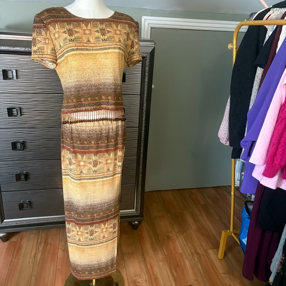 90s Joseph Ribkoff 2-Piece Skirt Set with Beading